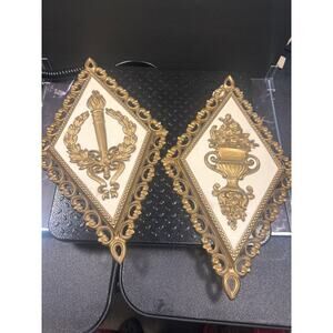 Syroco Set of 2 Vintage Wall Plaques